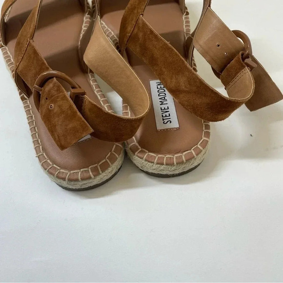Steve Madden Ethan Tan Suede Espadrille Sandal Size 8 - Picture 4 of 8